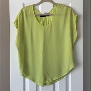 Neon Yellow Chiffon Shirt